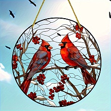 Cardinal Lovebirds Window Hanging Ornaments PW-WGA0D53-01