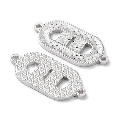 Rhodium Plated 925 Sterling Silver Connector Charms STER-C003-24P-1