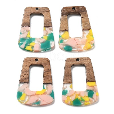 Resin and Walnut Pendants FIND-R051-02H-1