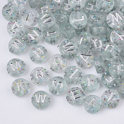 Plating Transparent Acrylic Beads X-TACR-T008-01B-1