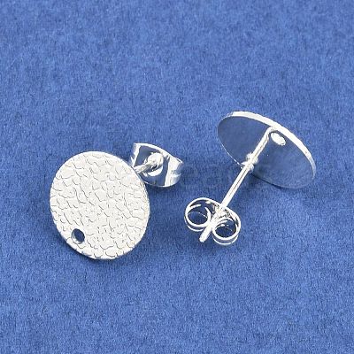 304 Stainless Steel Stud Earring Findings STAS-O119-15C-S-1
