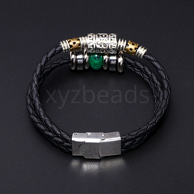 Leather Multi-strand Bracelets BJEW-F352-09P-02-1