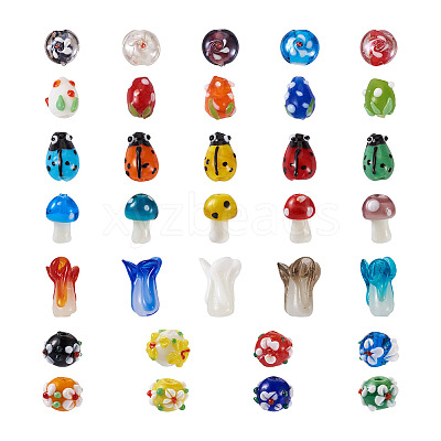 116Pcs Handmade Lampwork Beads LAMP-CD0001-10-1