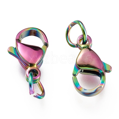 Ion Plating(IP) 304 Stainless Steel Lobster Claw Clasps LS-STAS-G240-01D-C-1