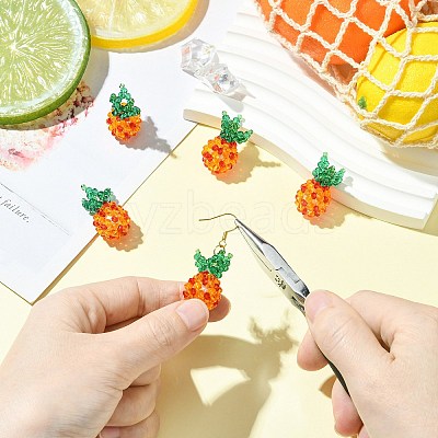 Handmade Nylon Wired Glass Beaded Pendants PALLOY-CJ00107-1