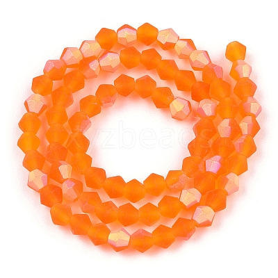 Imitate Austrian Crystal Bicone Frosted Glass Beads Strands EGLA-A039-T2mm-MB11-1