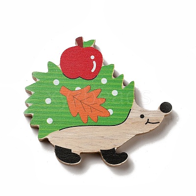 Autumn Single Face Printed Wood Cabochons WOOD-I010-01H-1