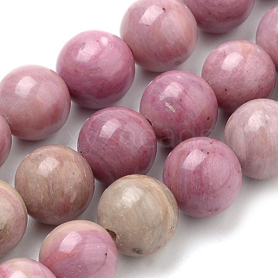 Natural Rhodonite Beads Strands G-S259-08-10mm-1