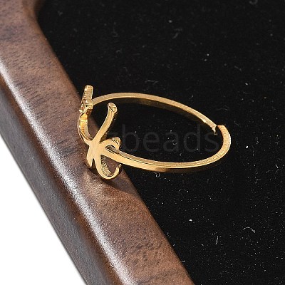 304 Stainless Steel Cuff Rings for Women RJEW-D285-01G-K-1
