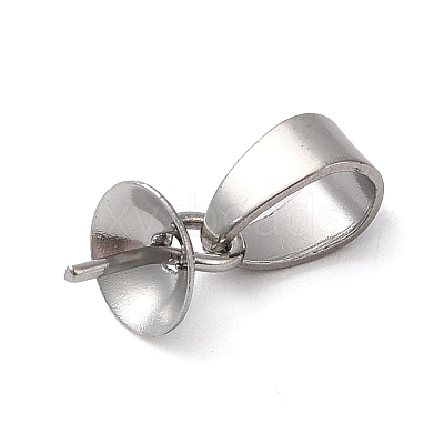 304 Stainless Steel Cup Pearl Peg Bails Pin Pendants STAS-D013-03D-P-1