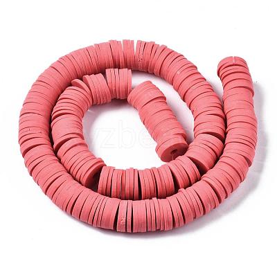 Flat Round Handmade Polymer Clay Beads CLAY-R067-12mm-14-1
