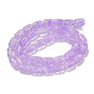 Transparent Crackle Glass Beads Strands GLAA-NH0001-04F-1
