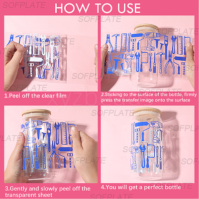 8Pcs 8 Styles PVC Plastic Waterproof Decorative Sticker Labels DIY-SP0004-93F-1