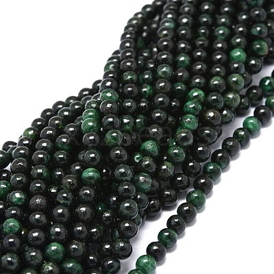 Natural Fuchsite Beads Strands G-O201A-09A-1