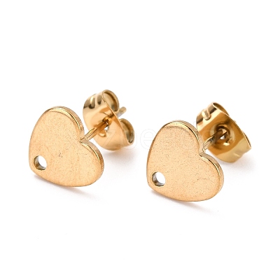 Ion Plating(IP) 304 Stainless Steel Stud Earring Findings STAS-I183-07A-07G-1