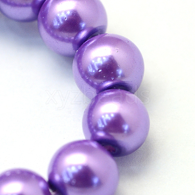 Baking Paint Pearlized Glass Pearl Round Bead Strands HY-Q003-12mm-27-1