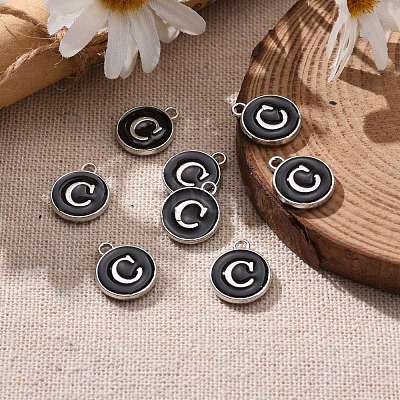 Platinum Plated Alloy Charms X-ENAM-S118-02C-P-1
