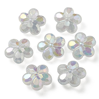 UV Plating Luminous Transparent Acrylic Beads OACR-P010-16D-1