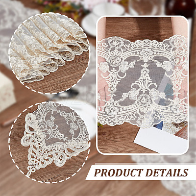 Polyester Lace Table Runners AJEW-WH0248-533A-1