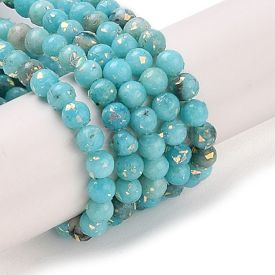 Assembled Natural Dolomite and Synthetic Opal Beads Strands G-Q017-G06-01A-1-1