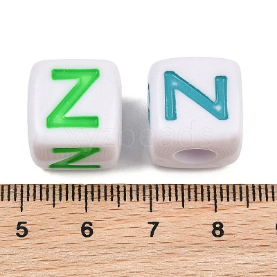 Opaque Acrylic Enamel European Beads AC-ACBA1794-04Z-1