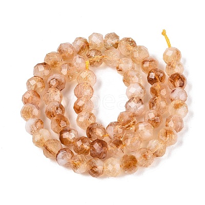 Heated Natural Citrine Beads Strands G-Q608-26A-01-1
