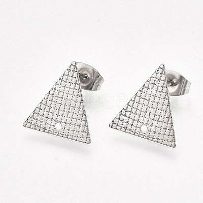 Non-Tarnish 304 Stainless Steel Stud Earring Findings X-STAS-S079-69B-1