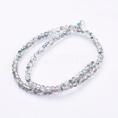 Electroplate Glass Faceted Rondelle Beads Strands EGLA-D020-3x2mm-15-1