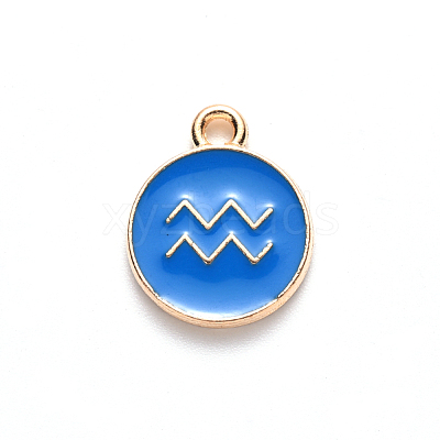 Alloy Enamel Pendants X-ENAM-S124-01A-02J-1