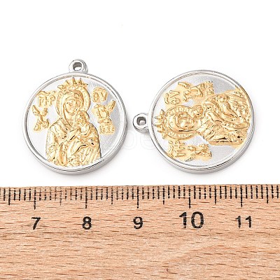 304 Stainless Steel Pendants STAS-G385-07GP-1