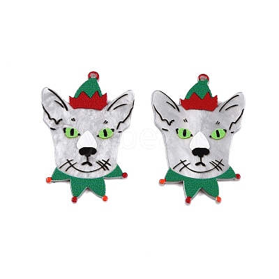 Christmas Theme Printing Acrylic Pendants BACR-N002-01L-1