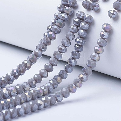 Electroplate Glass Beads Strands EGLA-A034-P3mm-B17-1