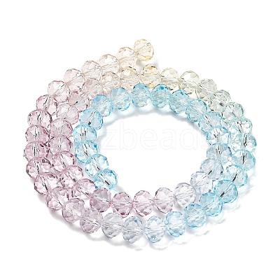 Transparent Painted Glass Beads Strands DGLA-A034-T6mm-A15-1