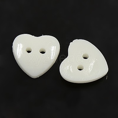 Acrylic Heart Buttons BUTT-E071-B-01-1