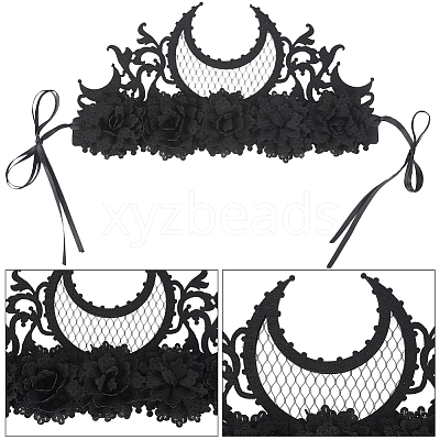 Felt Cloth and Alloy Headwear Crown OHAR-WH20020-01B-1