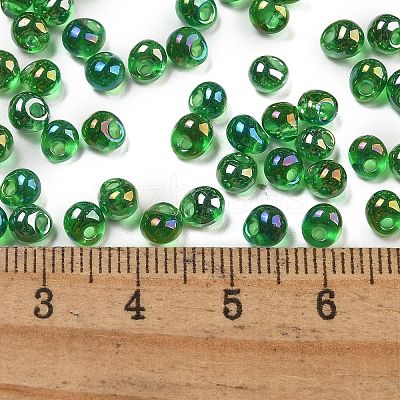 6/0 Inside Colours Fringe Glass Seed Beads SEED-A034-03G-1