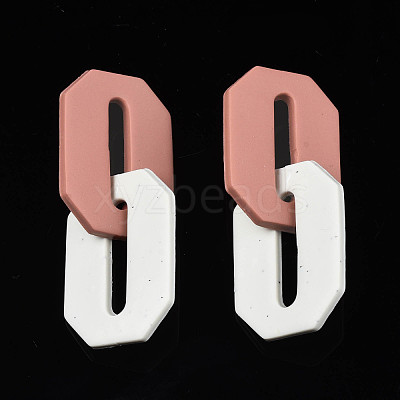 Handmade Polymer Clay Linking Rings CLAY-N010-033-01-1