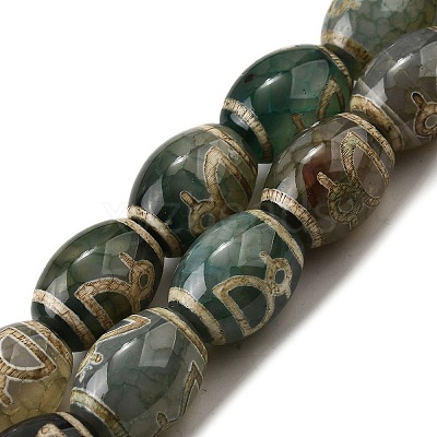 Tibetan Style dZi Beads Strands G-S389-A07-1