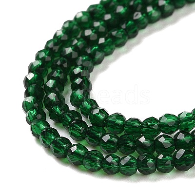 Transparent Glass Beads Strands GLAA-H021-04-15-1