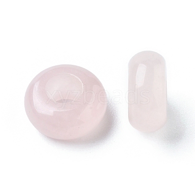 Natural Rose Quartz European Beads G-G740-12x6mm-08-1