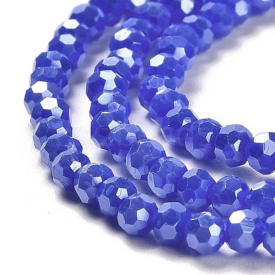 Electroplate Opaque Glass Beads Strands LS-EGLA-A035-P3mm-A07-1