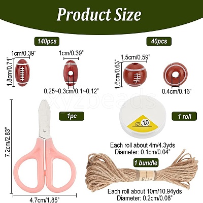 Rugby Beads Bracelet Making Kit DIY-NB0007-48-1