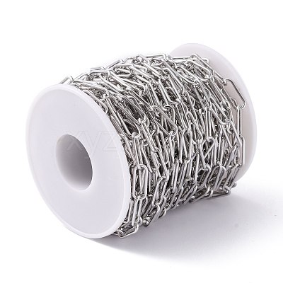 Tarnish Resistant 304 Stainless Steel Paperclip Chains CHS-L022-03P-A-1