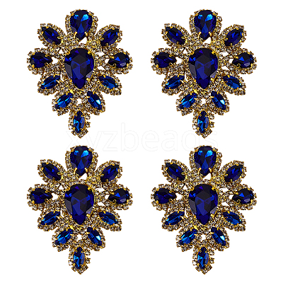 4Pcs Teardrop Shape Hotfix Rhinestone PATC-FG0002-25D-1