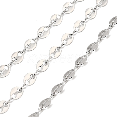 304 Stainless Steel Oval Link Chains CHS-K026-01D-P-1