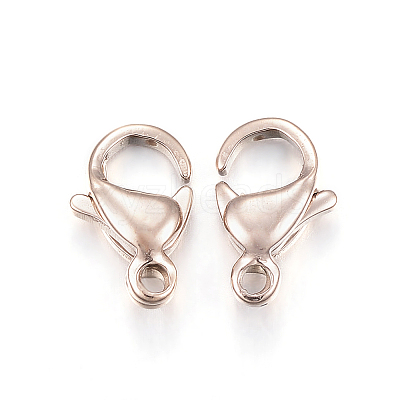 Ion Plating(IP) 304 Stainless Steel Lobster Claw Clasps LS-X-STAS-H353-E-02RG-1