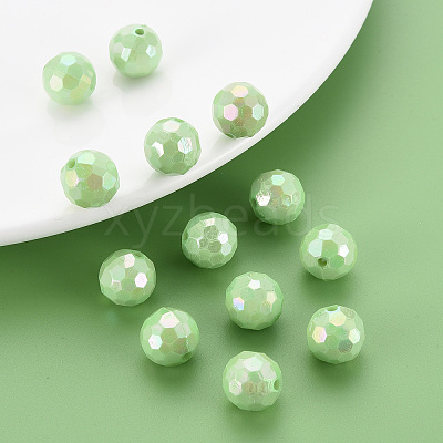 Opaque Acrylic Beads X-TACR-S154-10F-01-1