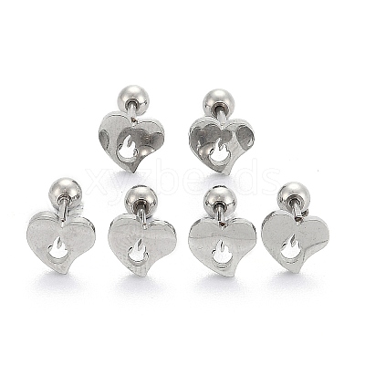 Tarnish Resistant 201 Stainless Steel Barbell Cartilage Earrings LS-EJEW-R147-36-1