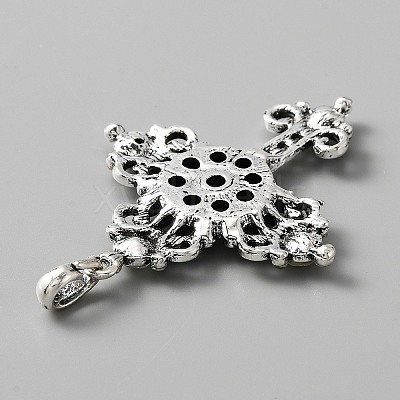 Alloy Rhinestone Hang Snap Base Pendants FIND-WH0145-76A-1
