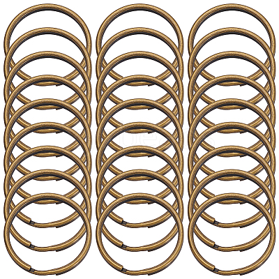 50Pcs Iron Keychain Clasps FIND-SP0005-56AB-1